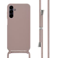 imoshion Silikonhülle mit Band für das Samsung Galaxy A15 (5G/4G) - Sand Pink