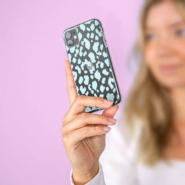 imoshion Design Hülle Huawei P30 Lite - Leopard - Blau