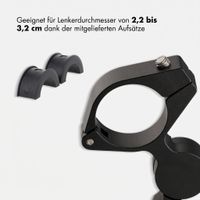 imoshion Aluminium Fahrrad-Handyhalterung - 360° drehbar - Leichtgewicht - Universell - Schwarz