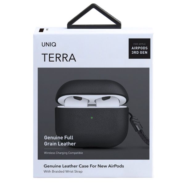 Uniq Terra Echtleder-Hülle für Apple AirPods 3 (2021) - Dallas Black