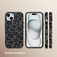 Selencia Sabi Backcover Leopardenmuster mit MagSafe Apple iPhone 15 - Midnight Black