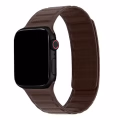 Accezz Magnetisches Echtlederarmband für Apple Watch | 38/40/41/42 mm - Chocolate Brown