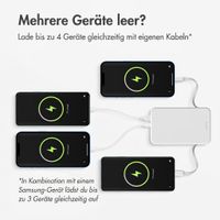 Accezz Powerbank 10.000 mAh mit integrierten Kabeln – Weiß