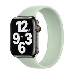 Apple Silikon Solo Loop für das  Apple Watch | 38/40/41/42 mm - Größe 4 - Mineral Green