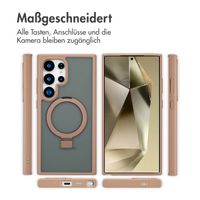 Accezz Ring Stand Backcover mit MagSafe Samsung Galaxy S24 Ultra - Braun