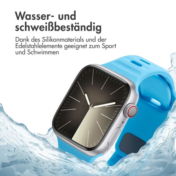 imoshion Active Sport Silikonarmband für die Apple Watch Series 1-9 / SE (38/40/41 mm) | Series 10 (42 mm) - Blau