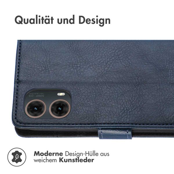imoshion Luxuriöse Klapphülle Motorola Moto G85 - Dunkelblau