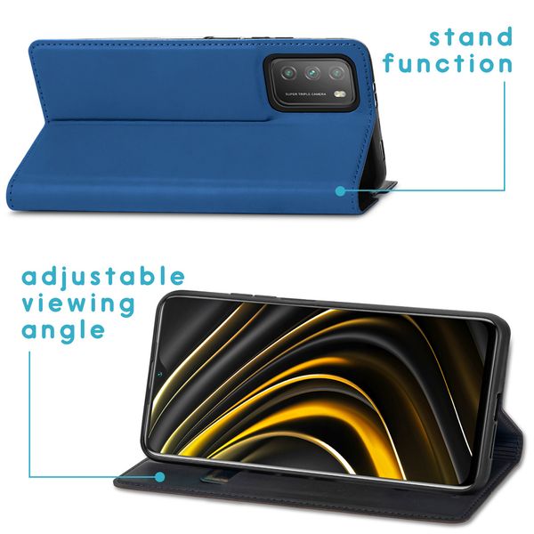 imoshion Slim Folio Klapphülle Xiaomi Poco M3 - Dunkelblau