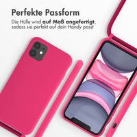 imoshion Silikonhülle mit Band für das iPhone 11 - Rosa fluoreszierend