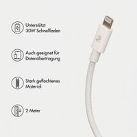 imoshion Braided USB-C-zu-Lightning-Kabel 30 W - 2 Meter - Weiß