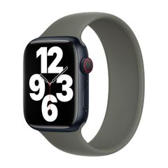 Apple Silikon Solo Loop für das  Apple Watch | 44/45/46/49 mm - Größe 12 - Olive