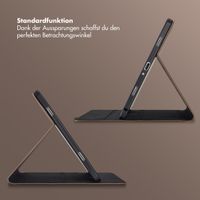 Selencia Riva Klapphülle Samsung Galaxy Tab A9 Plus - Mocha Brown