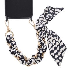 Selencia Luxus-Handyband mit Schal - Schwarz