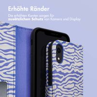 imoshion Design Klapphülle Apple iPhone Xr - White Blue Stripes