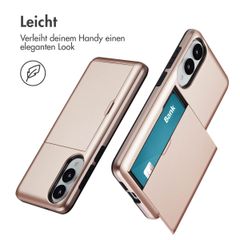 imoshion Backcover mit Kartenfach Samsung Galaxy S25 Edge - Rosé gold