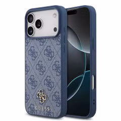 Guess 4G Metal Logo Back Cover MagSafe Apple iPhone 17 Pro - Blau