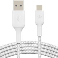 Belkin Boost↑Charge™ Braided USB-C-zu-USB-Kabel - 3 Meter - Weiß