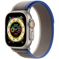 Apple Trail Loop Armband für das  Apple Watch Series 1 t/m 11 / SE / Ultra (44/45/46/49 mm) - Größe M/L - Blue / Grey