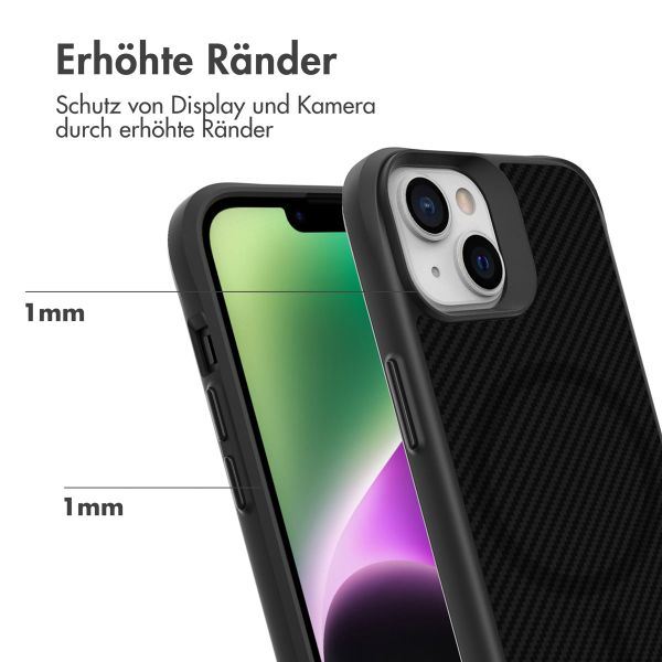 imoshion Rugged Hybrid Carbon Case mit MagSafe Apple iPhone 14 - Schwarz