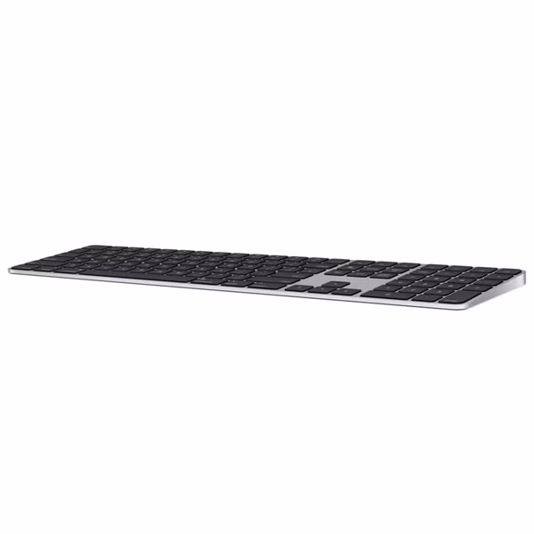 Apple Magic Keyboard mit Numerisches Tastenfeld und Touch ID - Kabellose Tastatur - QWERTY / UK (2024) - Schwarz