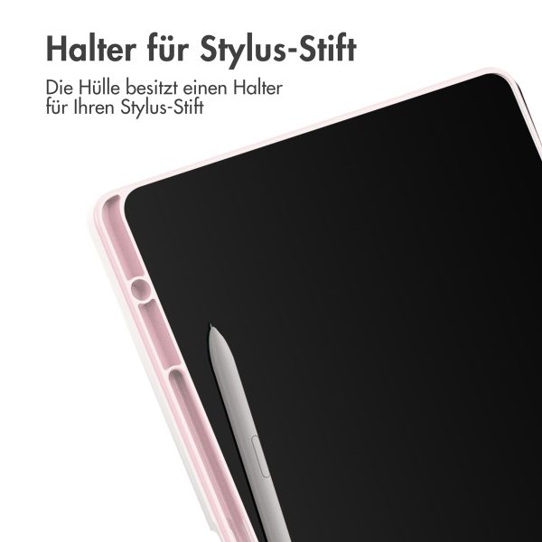 imoshion Trifold Hardcase Klapphülle für das Samsung Tab S10 Plus / Tab S9 FE Plus / Tab S9 Plus 12.4 Zoll - Rosa