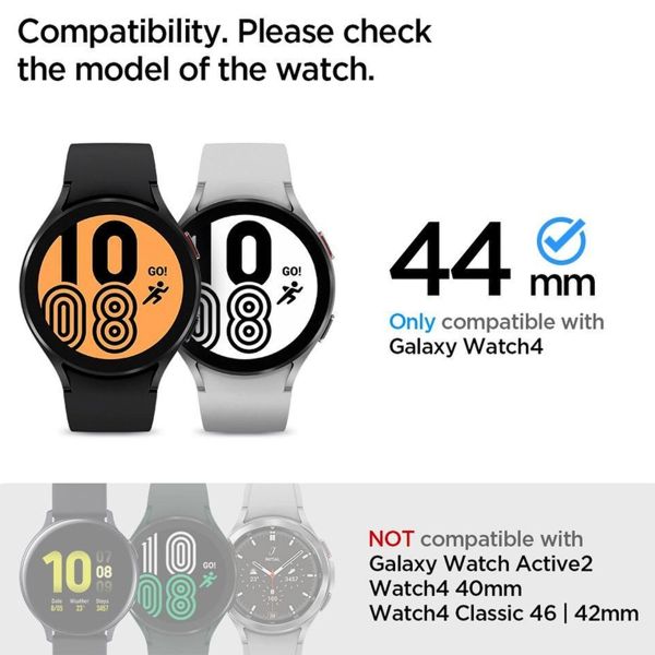 Spigen ﻿GlastR Slim HD Screenprotector 3er-Pack für das Samsung Galaxy Watch 4 - 44mm