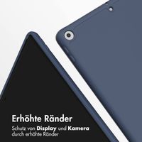 Accezz Smarte Klapphülle aus Silikon Apple iPad 9 (2021) 10.2 Zoll / iPad 8 (2020) 10.2 Zoll / iPad 7 (2019) 10.2 Zoll - Dunkelblau