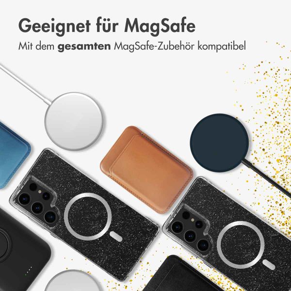 imoshion Klare Glitter Backcover mit MagSafe Samsung Galaxy S25 Ultra - Silber