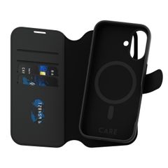 CARE by PanzerGlass Tango 2 in 1 Wallet Case MagSafe Apple iPhone 16 - Schwarz