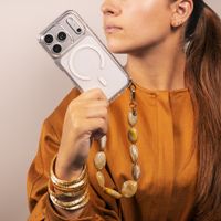 Selencia Rivièra MagSafe Backcover mit abnehmbarem Haken Apple iPhone 16 Pro - Transparent