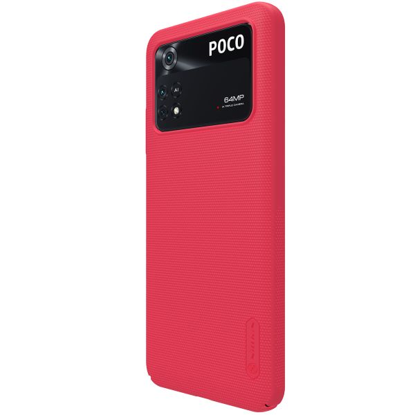 Nillkin Super Frosted Shield Case für das Xiaomi Poco M4 Pro 5G - Rot