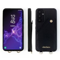 Dutchies Back Cover mit Kartenfach für das Samsung Galaxy A54 - Telefonband nicht enthalten - Schwarz