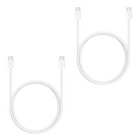 imoshion Braided USB-C-zu-USB-C-Kabel 60 W 2er-Pack - 1 Meter - Weiß