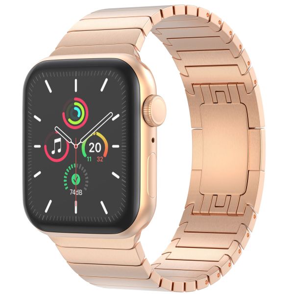 Selencia Edelstahl Gliederarmband für das  Apple Watch Series 1 t/m 11 / SE / Ultra (44/45/46/49 mm) - Rosé gold