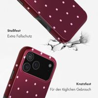 Selencia Vivid Rückabdeckung mit MagSafe Apple iPhone 17 Pro - Happy Dots Burgundy