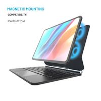 Fixed Typee QWERTY keyboard Klapphülle für das iPad Pro 11 (2024) M4 - Schwarz
