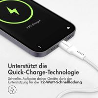 imoshion ﻿Lightning- auf USB-Kabel – nicht MFi-zertifiziert – Geflochtenes Gewebe – 1,5 m – Weiß