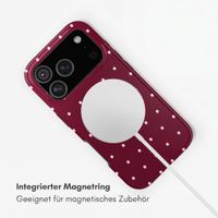 Selencia Vivid Rückabdeckung mit MagSafe Apple iPhone 17 Pro - Happy Dots Burgundy