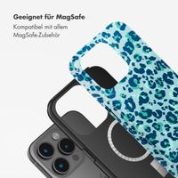 Selencia Vivid Tough Back Cover mit MagSafe für das iPhone 15 Pro - Wild Spots Light Blue