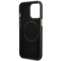 Guess 4G Logo Monogramm MagSafe Back Cover für das Apple iPhone 14 Pro Max - Schwarz