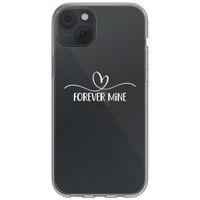 Personalisierte Hülle mit elegantem Herz iPhone 13 - Transparent