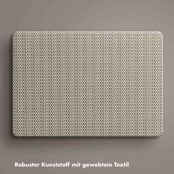 Selencia Cover mit gewebter Oberfläche für das MacBook Pro 13 Zoll (2020 / 2022) - A2289 / A2251 / A2338 - Taupe