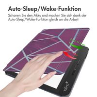 imoshion Design Slim Hard Case Sleepcover mit Stand für das Tolino Vision 5 - Bordeaux Graphic