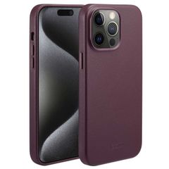 Accezz MagSafe Leather Backcover für das iPhone 15 Pro Max - Heath Purple