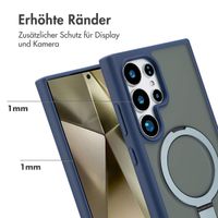Accezz Ring Stand Backcover mit MagSafe Samsung Galaxy S24 Ultra - Blau