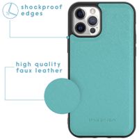 imoshion Luxuriöse Portemonnaie-Klapphülle Apple iPhone 12 (Pro) - Türkis