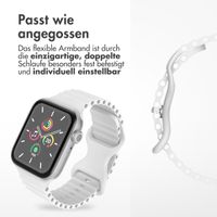 imoshion Athletisches Silikonarmband für die Apple Watch Series 1 bis 9 / SE (38/40/41 mm) | Series 10 (42 mm) - Weiß