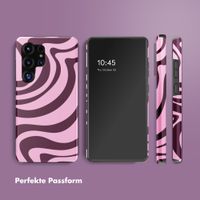 Selencia Vivid Rückabdeckung mit MagSafe Samsung Galaxy S25 Ultra - Wavy Swirl Pink Plum