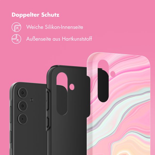 Selencia Vivid Back Cover Samsung Galaxy A55 - Pastel Lipstick Marble