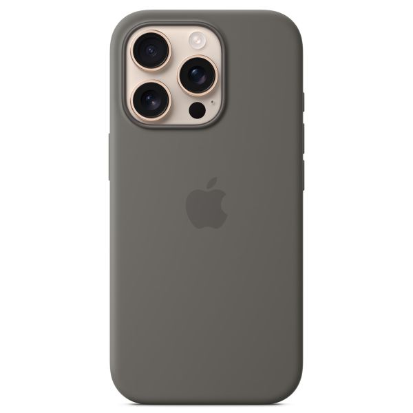 Apple Silikon-Case MagSafe für das Apple iPhone 16 Pro - Stone Gray